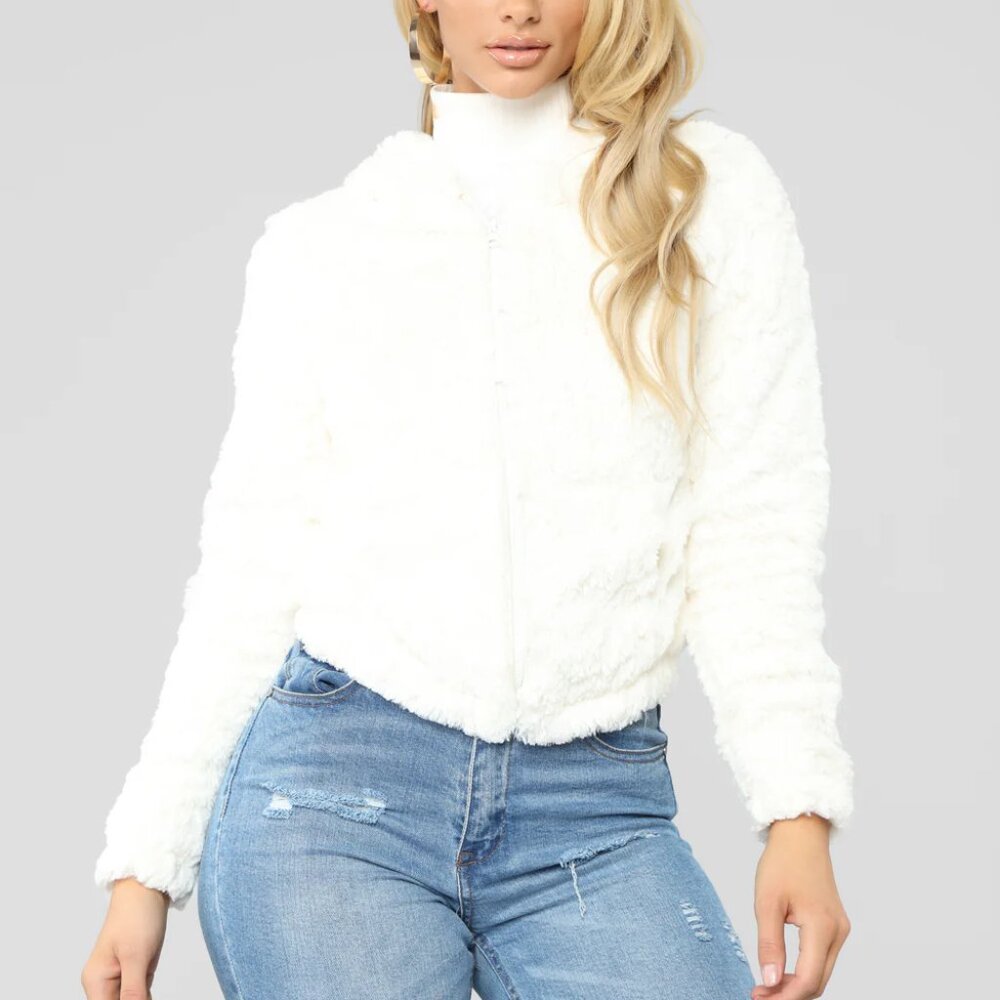 Fuzzy Jacket - Ivory